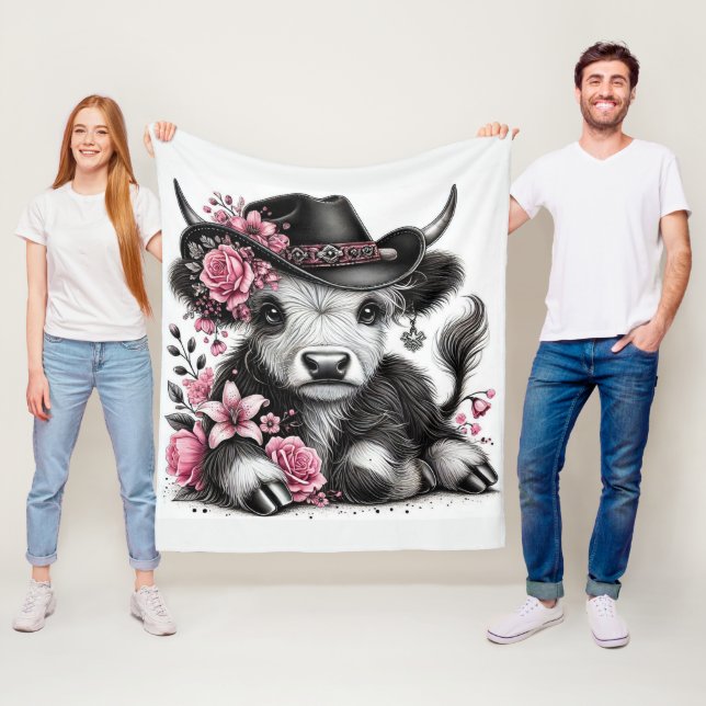 Höstlandskö med Blommigt Fleecefilt (På plats)