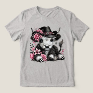 Höstlandskö med Blommigt T Shirt