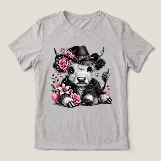 Höstlandskö med Blommigt T Shirt (Design Framsida)