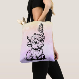 Höstlandskö med fjäril tygkasse