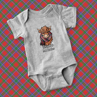 Höstlandskö med Sinclair Red Tartan Scarf T Shirt