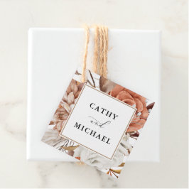 Höstlig Blommigt, ramad Bröllop Hanging Gåvor Etiketter