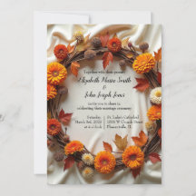 Höstlig bröllops krans