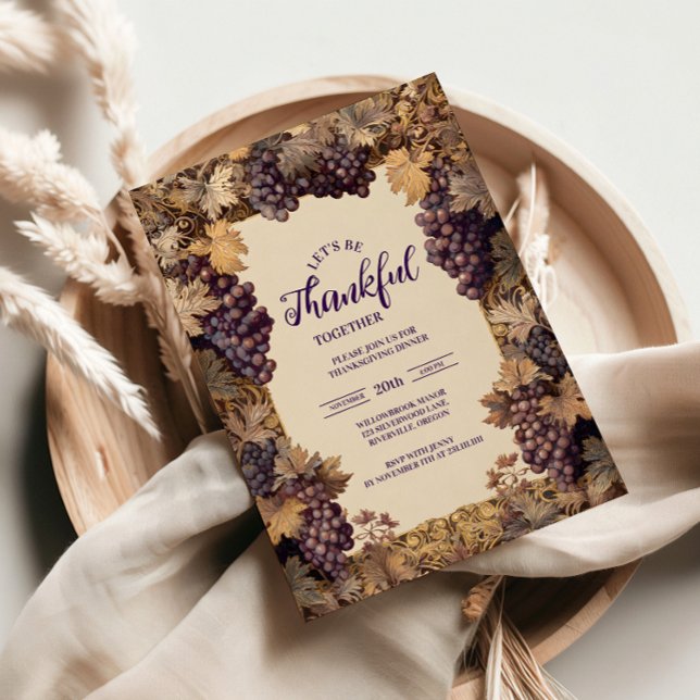 Höstlig druvgårds tackfest inbjudningar (Skapare uppladdad)