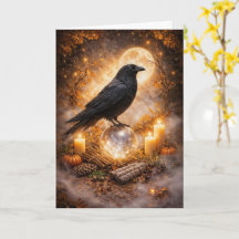 Höstlig höstdagjämning Mabon Mystisk Korp