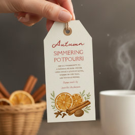 Höstlig kryddblandning presentetikett