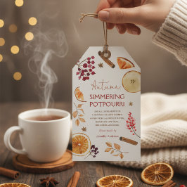 Höstlig kryddstuvning potpurri presentetikett