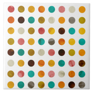 Höstlig polka dots kakelplatta