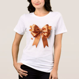 Höstlig Prakt Metalliskt Guld och Orange Båge Kons T Shirt