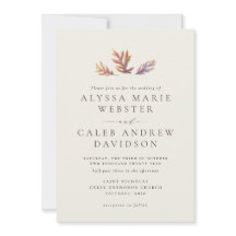 Höstliga höstbröllopsinbjudan