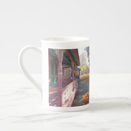 Höstljus på stuktningsrad - Martha's Vineyard Benporslin Mugg