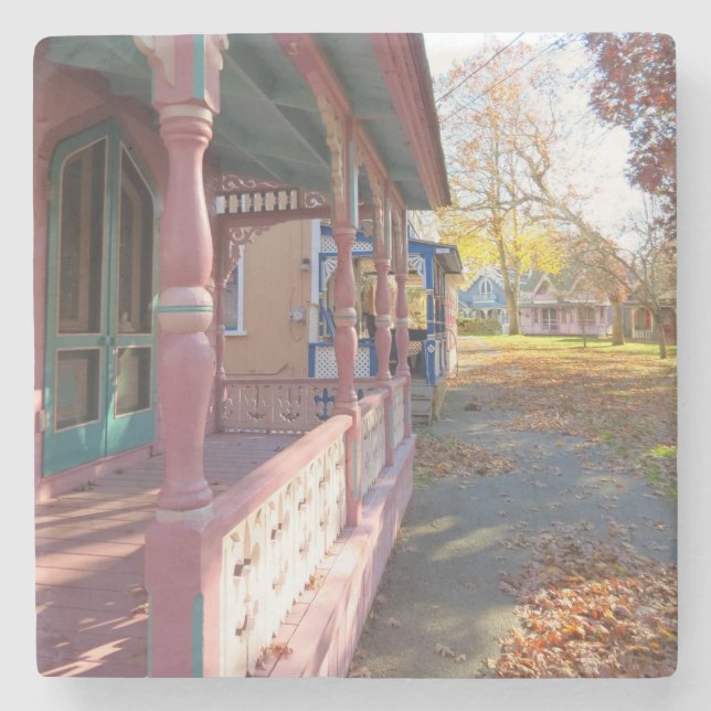 Höstljus på stuktningsrad - Martha's Vineyard Stenunderlägg (Framsidan)