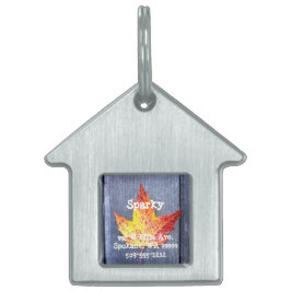 Höstlönnlöv Namnbricka Husdjur