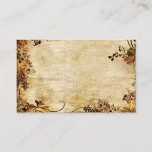 Höstlöshet på Tan Rustic Card Lagrar på Visitkort
