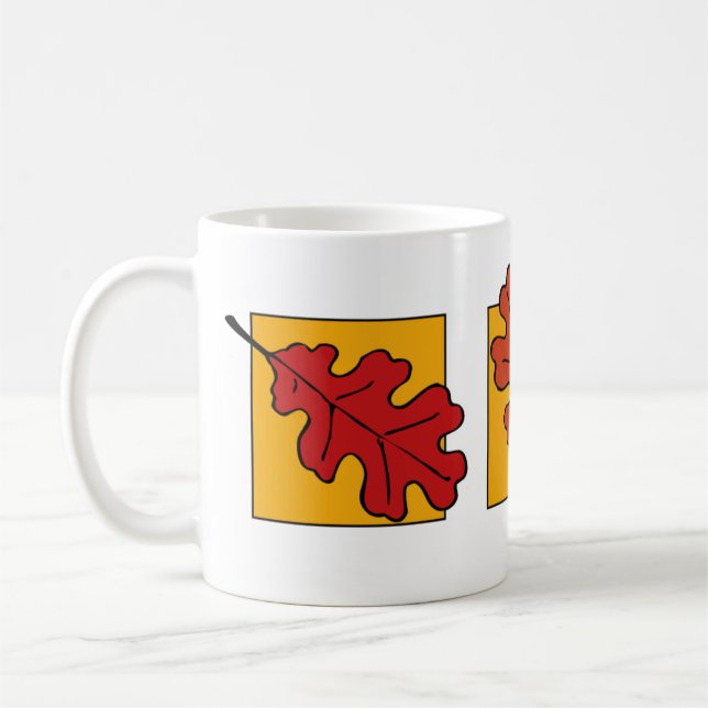 Höstlöv av ek kaffemugg (Vänster)