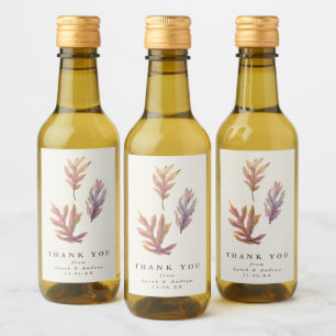 Höstlöv bröllop tack vin etikett