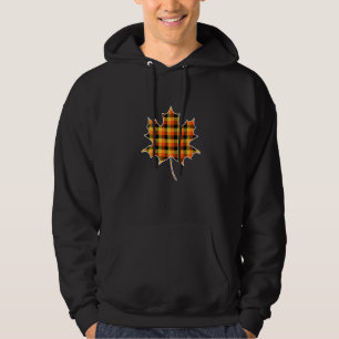 Höstlöv För Män Kvinnor Löv Orange Buffalo rutig Hoodie