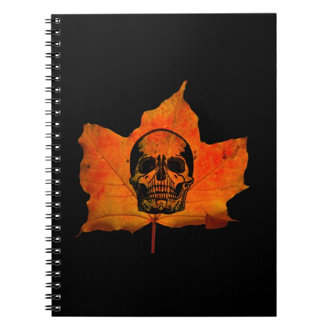 HÖSTLÖV HALLOWEEN DÖDSKALLE ANTECKNINGSBOK (Framsidan)
