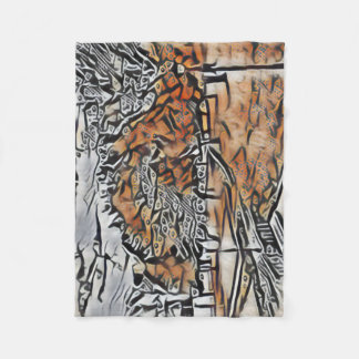 Höstlöv i parken fleecefilt