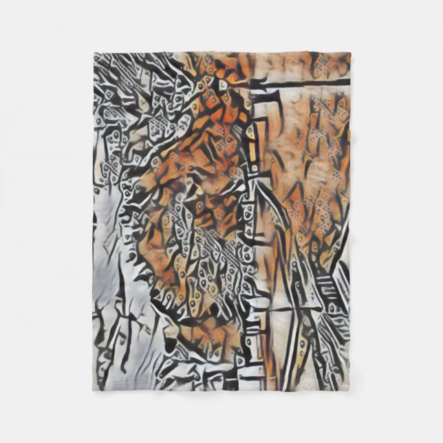 Höstlöv i parken fleecefilt (Framsidan)