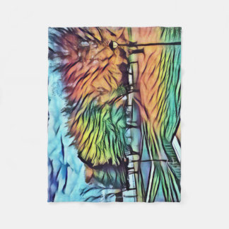 Höstlöv i parken fleecefilt