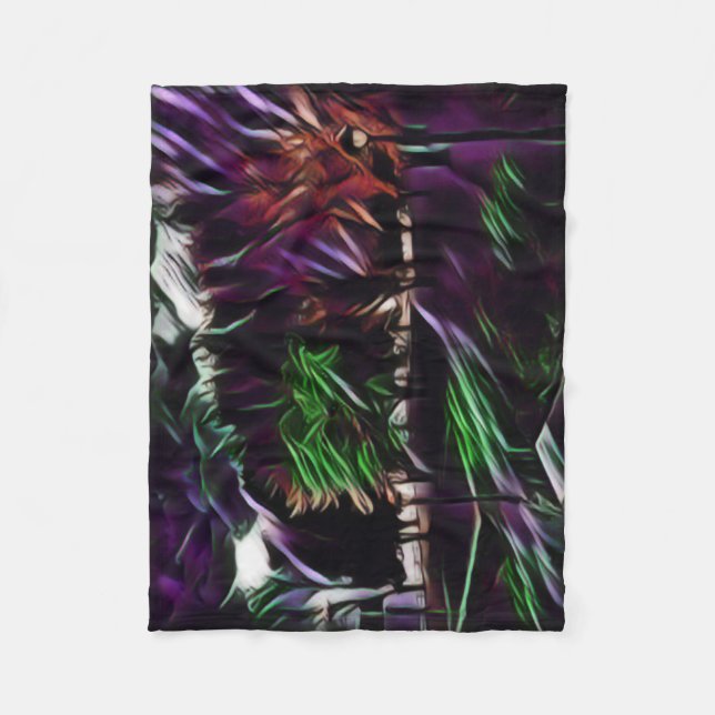 Höstlöv i parken fleecefilt (Framsidan)