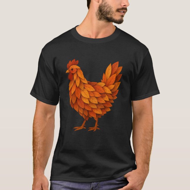 Höstlöv Kyckling T Shirt (Framsida)