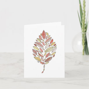 Höstlöv Notecard Kort