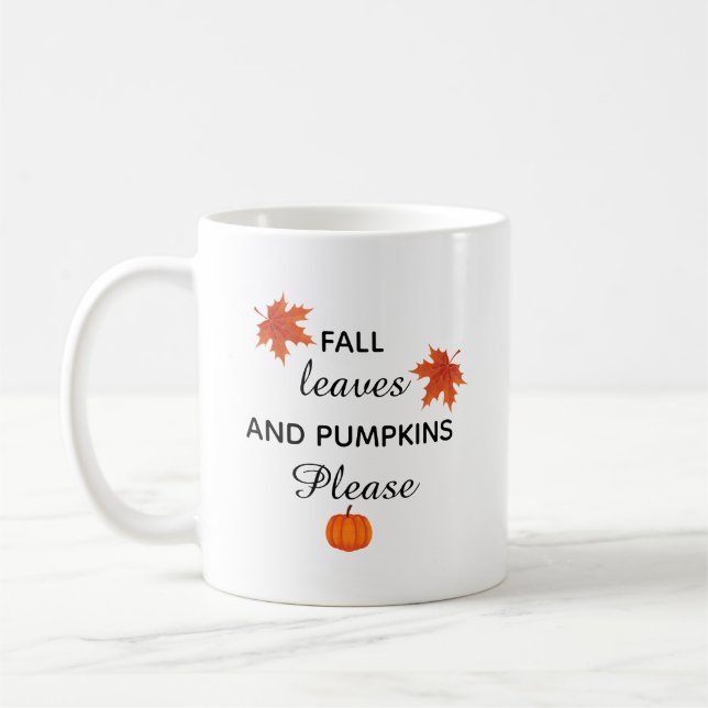 höstlöv och pumpor tack  kaffemugg (Vänster)