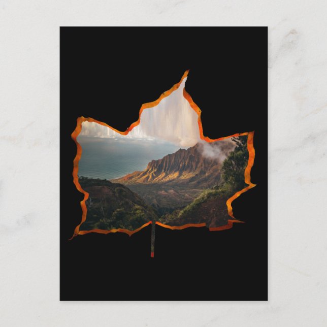 HÖSTLÖV SKOG BERG VYKORT (Framsida)