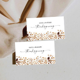 Höstlöv tackkort för Thanksgiving Tilläggskort