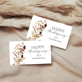 Höstlöv tackkort för Thanksgiving Tilläggskort