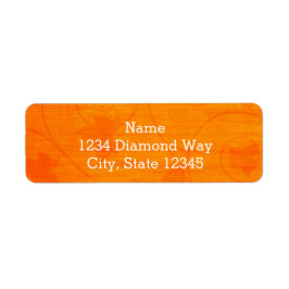 Höstlöv Tacksgiving Adressetiketter Returadress Etikett