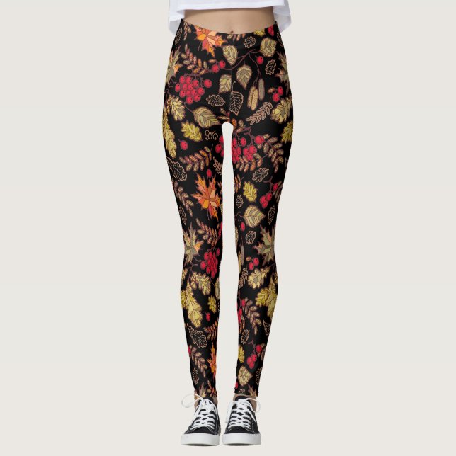 Höstlövlövverk Leggings (Framsida)