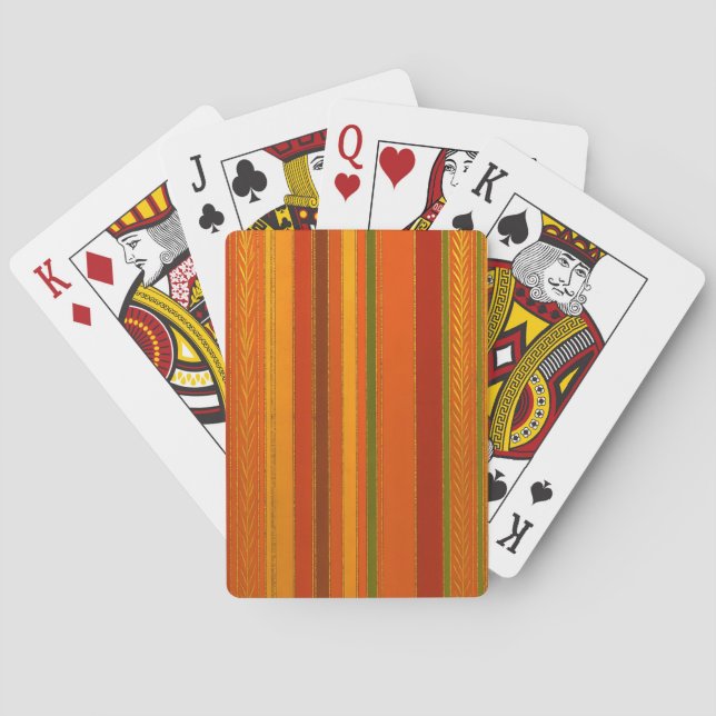 Höstlovsränder Ljus Casinokort (Baksidan)