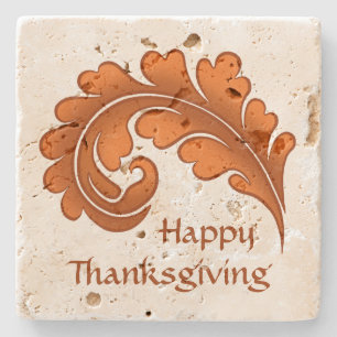 Höstlövthanksgiving Underlägg Sten