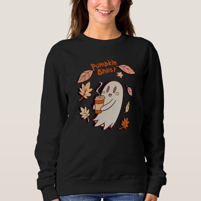 Höstlsats för Pumpkin Ghost T Shirt (Framsida)