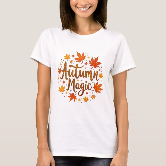 Höstmagisk glitterglans  t shirt (Framsida)