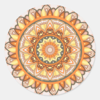 Höstmandala Boho Varm Höst Estetisk Dekal Runt Klistermärke