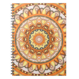 Höstmandala Mysig Boho Geometrisk Mönster Höst Anteckningsbok