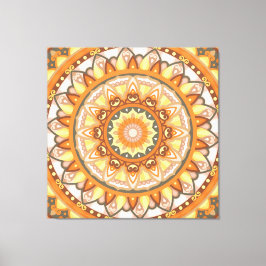 Höstmandala Varm Höst Boho Orange Mysig Canvastryck
