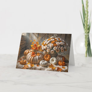 Höstmånens födelsedag Pumpkins och Morsa Kort