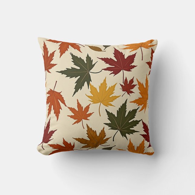 Höstmaple Löv Cushion Kudde (Framsida)