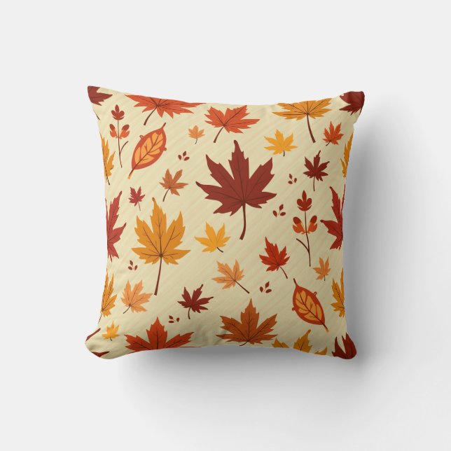 Höstmaple Löv Cushion Kudde (Framsida)