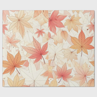 Höstmaple löv-emballering papper presentpapper