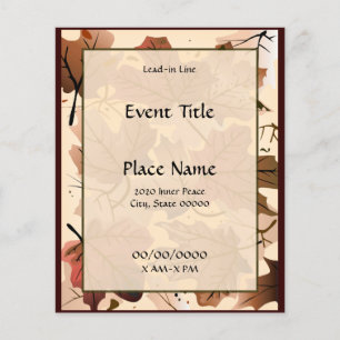 Höstmaple Löv Forest Golv Small Event Flyer