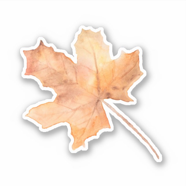 Höstmaple Löv Vinyl cut Sticker Klistermärken (Framsida)
