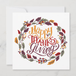 Höstmappat Helgdag för happy thanksgiving Julkort