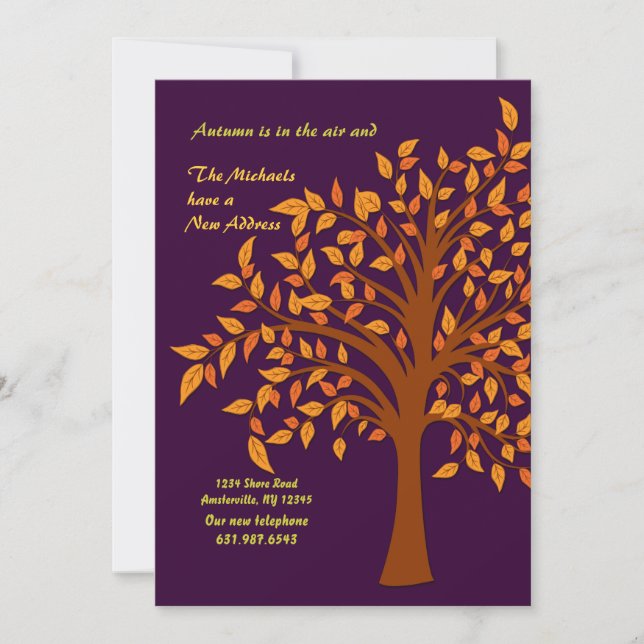 Höstmeddelande om Flytta Meddelande (Framsida)