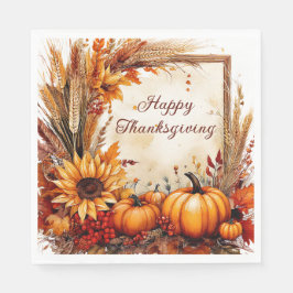 Höstmix ram Thanksgiving Pappersservett